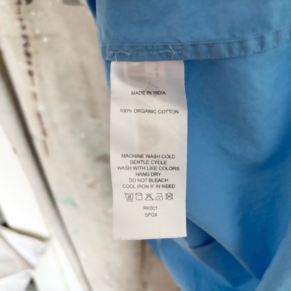 Quince 100% Organic Cotton Poplin Smocked Midi Dress - Picture 5 of 5